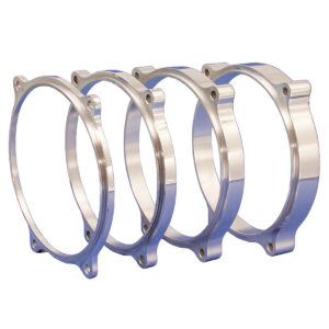 BDL Polished Billet Aluminum Inner Primary Spacers for Harley-Davidson Wide Tire Offset Applications