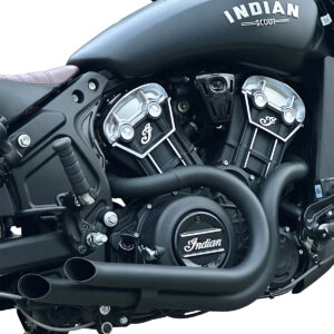 Twisted Choppers Backdraft Slash Cut Exhaust Header For 2015-2024 Indian Scout