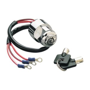 Drag Specialties Universal Chrome Heavy Duty Round Key Ignition Switch For Harley