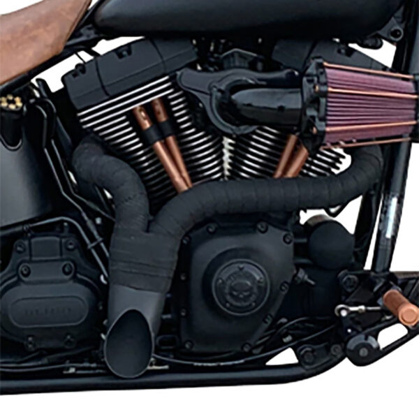 Hookah 2 into 1 Exhaust Header 84-17 Softail Dyna Touring - Image 5