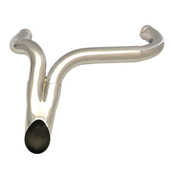 Hookah 2 into 1 Exhaust Header 84-17 Softail Dyna Touring - Image 3