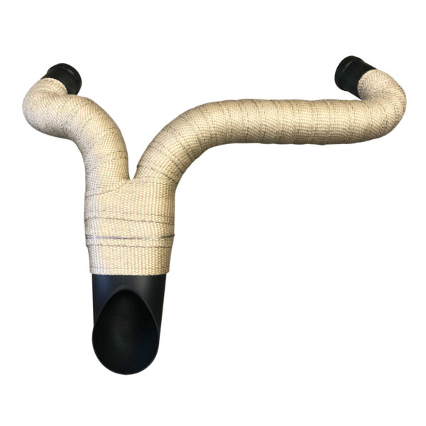 Hookah 2 into 1 Exhaust Header 84-17 Softail Dyna Touring - Image 8