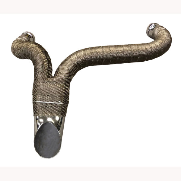 Hookah 2 into 1 Exhaust Header 84-17 Softail Dyna Touring - Image 7
