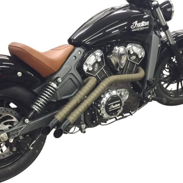Twisted Choppers Retaliator Slash Cut Exhaust Header For 2015-2024 Indian Scout - Twisted Choppers Twisted Choppers Retaliator Slash Cut Exhaust Header For 2015-2024 Indian Scout - Image 4