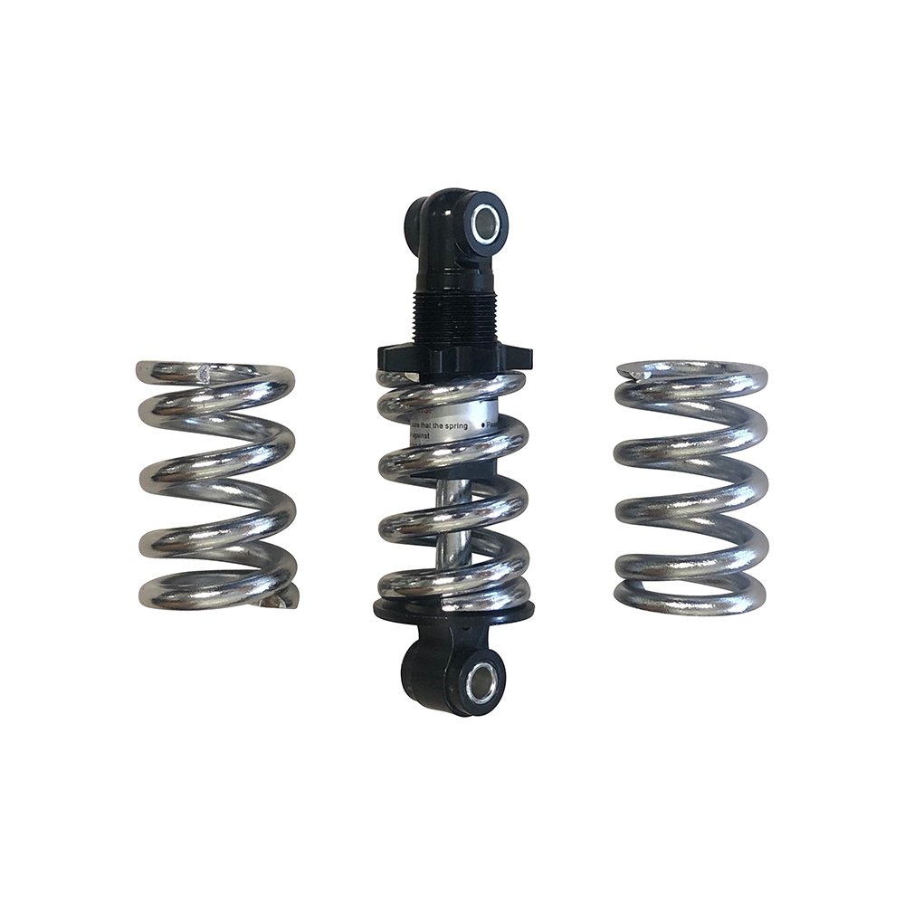 Motorcycle Spring Seat Shock Kit Black/Chrome | Twisted Choppers