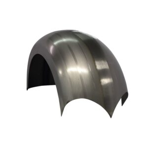 Point Cut Rear Custom Motorcycle Fender – Hand-Spun Steel for Choppers & Bobbers