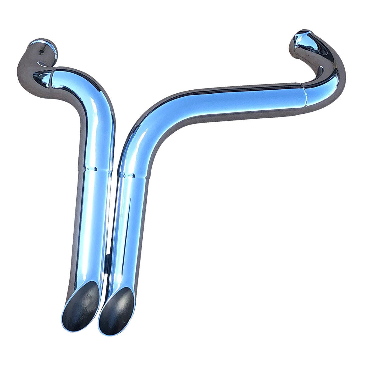 2 Into 1 Zilla Shotgun Exhaust For Harley Softail Chopper 1984-06 – Chrome Billet Tip