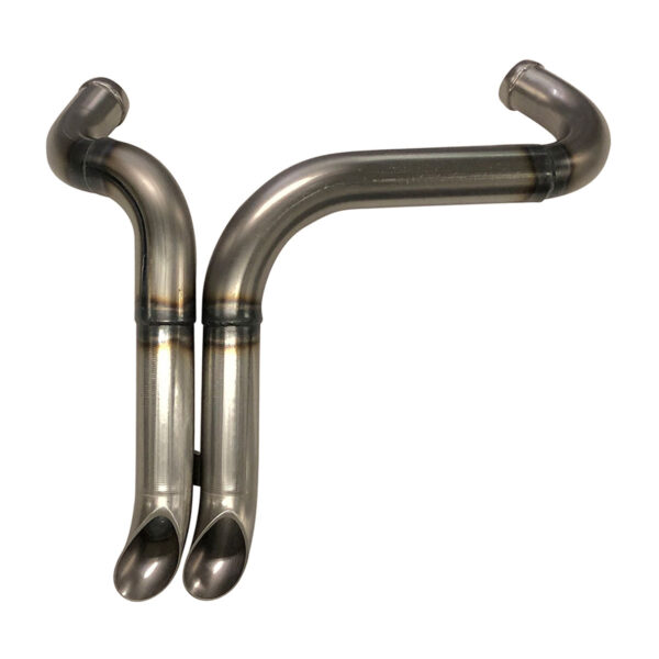 Slash Cut Exhaust Header 84-17 Softail Dyna Touring - Image 5