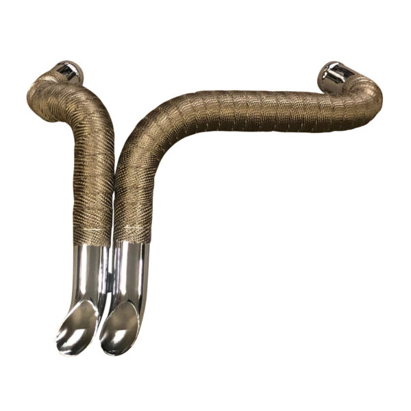 Slash Cut Exhaust Header 84-17 Softail Dyna Touring - Image 7