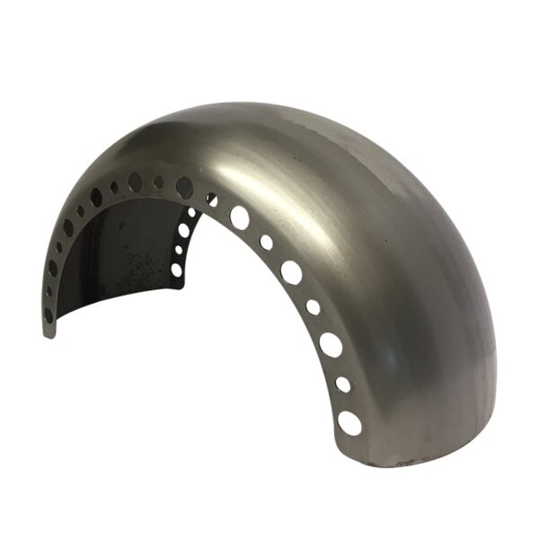 Speed Holes Rear Custom Motorcycle Fender – Hand-Spun Steel for Choppers & Bobbers - Image 4