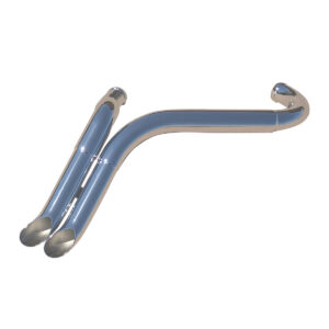 Midset Slash Cut Exhaust Header 84-17 Softail Dyna Touring