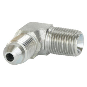 -3 AN to 1/8-27 NPT Male 90 Degree Chrome Brake Line Fitting