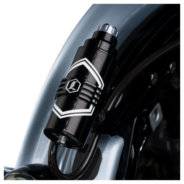Legend Suspension REVO ARC Remote Reservoir External Mount for FL Touring - Twisted Choppers Legend Suspension REVO ARC Remote Reservoir External Mount for FL Touring - Image 2