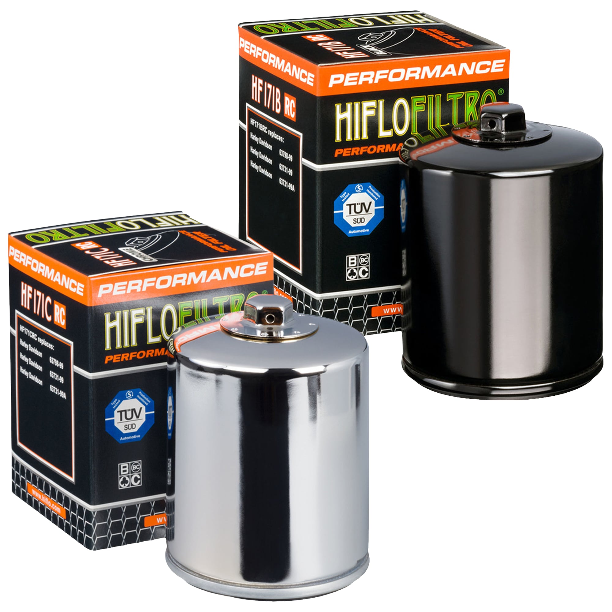 HiFloFiltro HF171 RC Oil Filter for 1984-Up Harley-Davidson Big Twin and Sportster - Twisted Choppers HiFloFiltro HF171 RC Oil Filter for 1984-Up Harley-Davidson Big Twin and Sportster