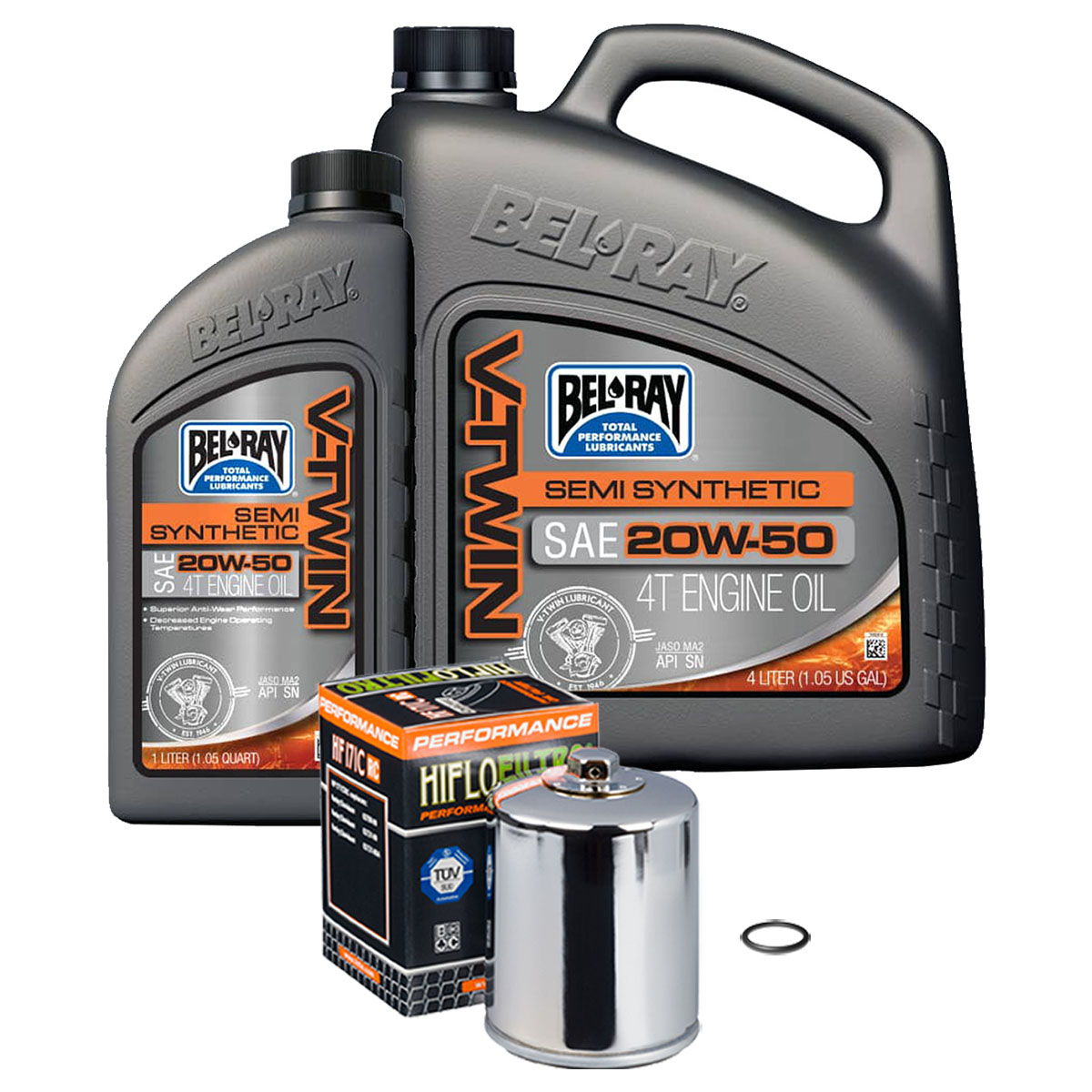 Bel-Ray Semi-Synthetic Engine Oil Change Kit Fits Harley-Davidson - Twisted Choppers Bel-Ray Semi-Synthetic Engine Oil Change Kit Fits Harley-Davidson - Image 2