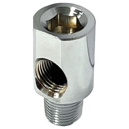 Close Quarters 90-Degree Chrome Oil Fuel Line Hose Fitting | Twisted Choppers