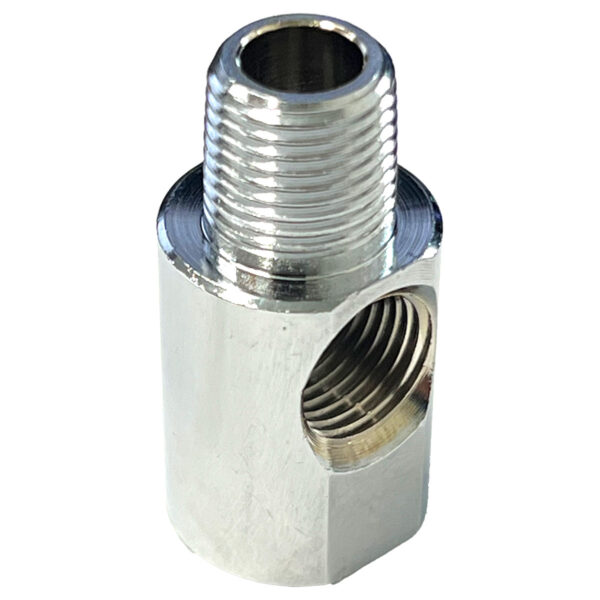 Close Quarters 90-Degree Chrome Oil Fuel Line Hose Fitting - Image 3