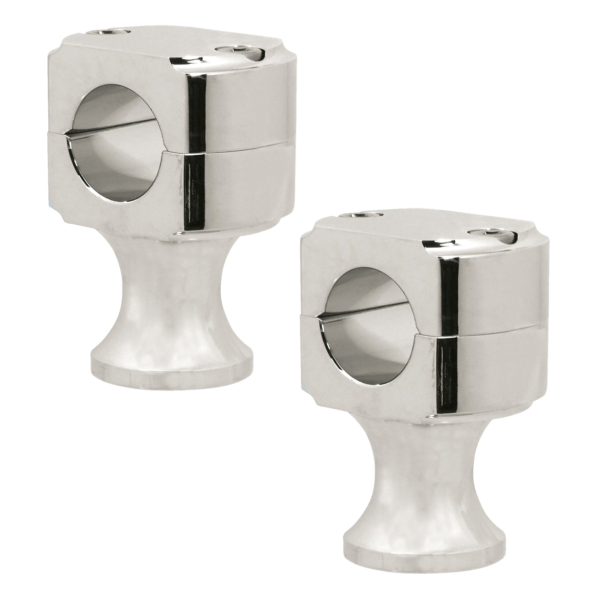 2 Inch Tall 1 Inch Clamp Vintage Motorcycle Risers - Chrome | Twisted Choppers