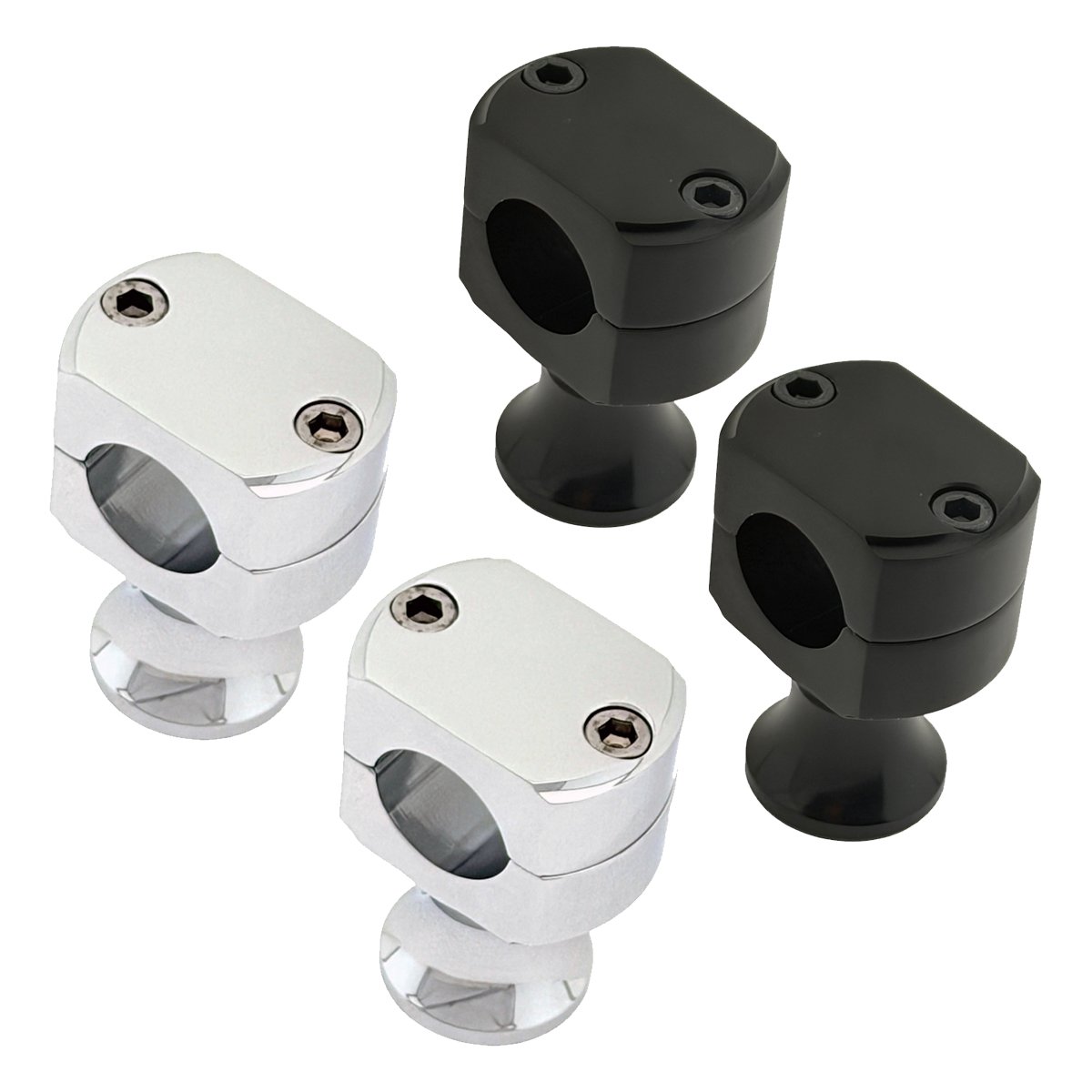 2 Inch Tall 1 Inch Clamp Vintage Motorcycle Risers | Twisted Choppers