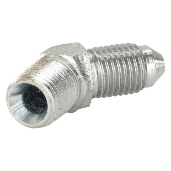 -3 AN to 1/8-27 NPT Male 45 Degree Chrome Brake Line Fitting - Image 3