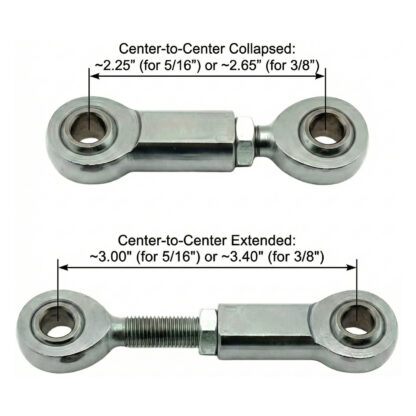 Twisted Choppers Adjustable Heim Joint Fabrication Kit Chromoly Linkage and Frame Mount - Image 3