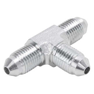 Goodridge -3 AN Male 3-Way T Chrome Brake Line Fitting Adapter | Twisted Choppers