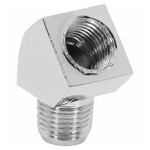 Mid-USA 45 Degree Street Elbow Oil Line Fitting Chrome 1/8 NPT x 1/8 NPT