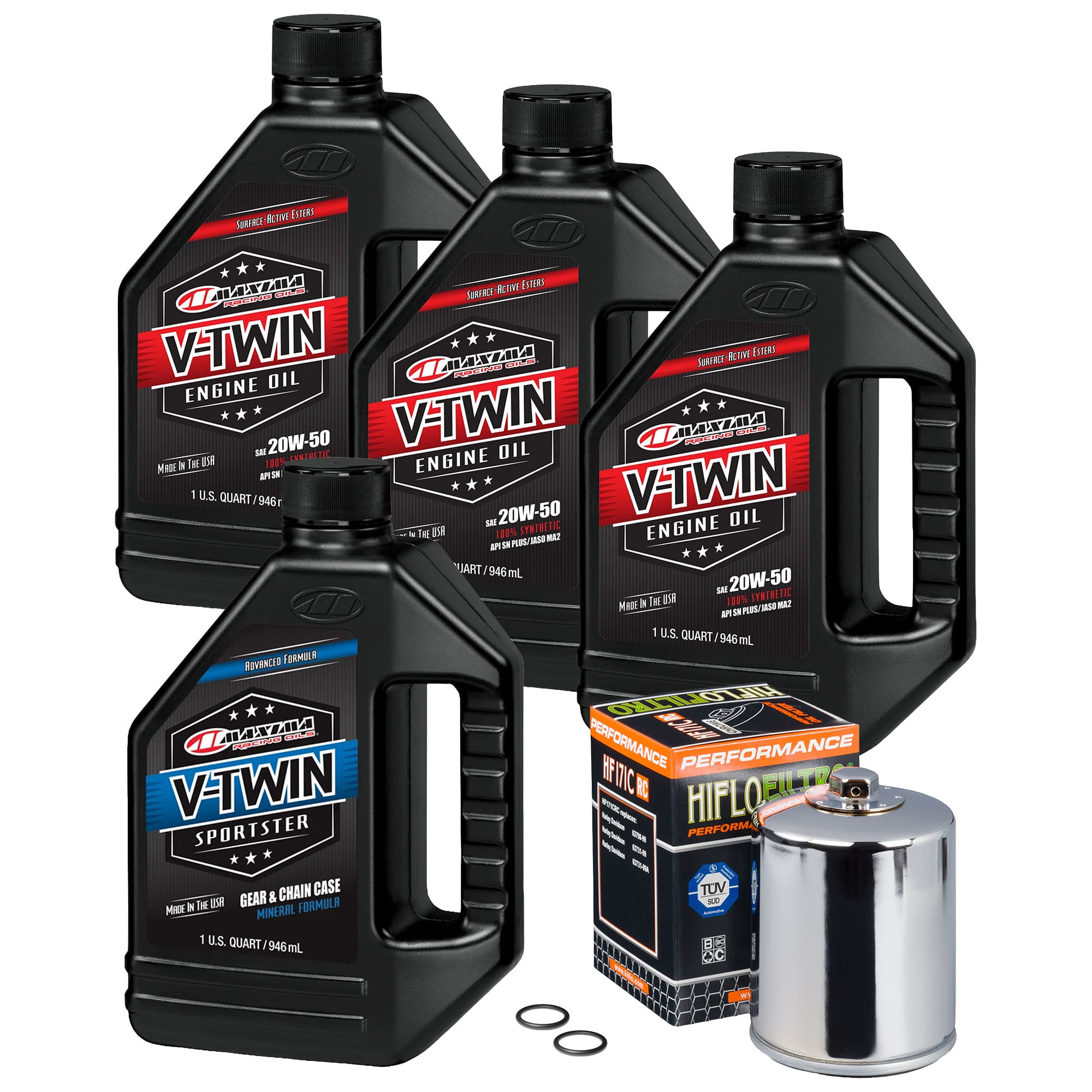 Maxima Racing Oil 3-Hole Oil Change Kit fits Harley-Davidson - Twisted Choppers Maxima Racing Oil 3-Hole Oil Change Kit fits Harley-Davidson - Image 2
